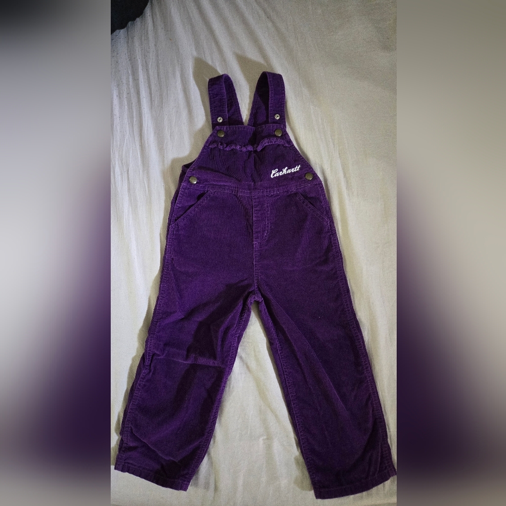 Carhartt Kids Purple Corduroy Overalls